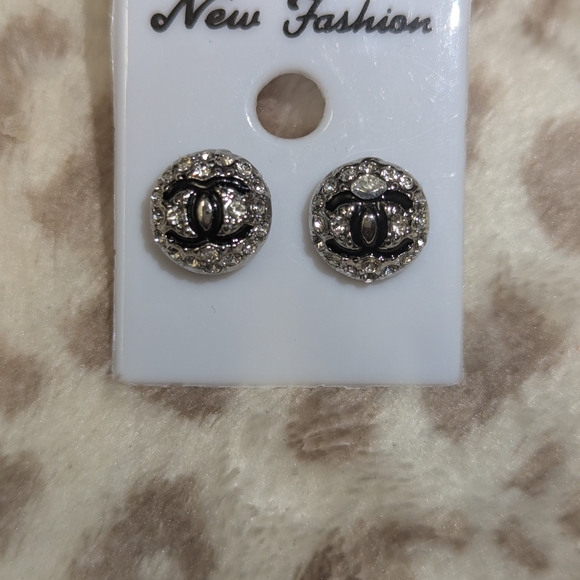 Jewelry - Silver and Black Stud Earrings